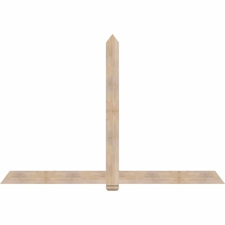 Ekena Millwork Eugene Smooth Timber Gable Bracket, Douglas Fir, 96"W x 64"H x 1 1/2"D x 5 1/2"F, 16/12 Pitch GBW096X64X0206EUG00SDF